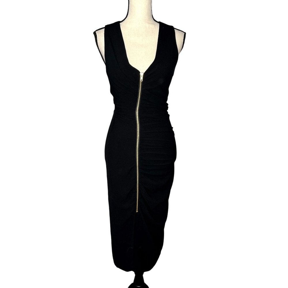 Dress The Population Ivy Zippered Black Dress Size XS